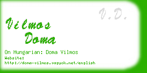 vilmos doma business card